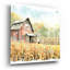  «Countryside Autumn Barn 3» par Nicole DeCamp, art mural en verre acrylique, 24 po x 24 po-1952717827