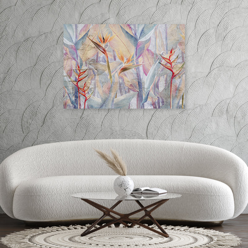 Pastel Plants - Wrapped Canvas Print, 70cm H x 100cm W