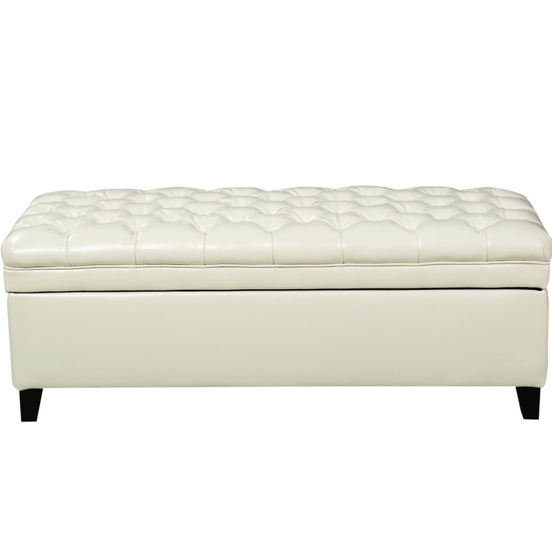 Storage Ottoman, Ivory