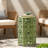 Stylish Crackle Iron Table For Patio Use - 13.84"D X 13.84"W 21.9"H, Cut Out Feature Side-216005560