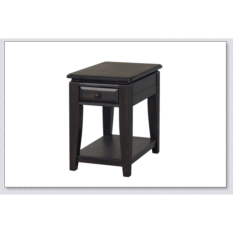 Table de chevet traditionnelle en acajou avec rangement