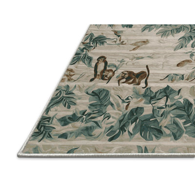 Silky Soft Plush Beige Area Rug