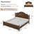 Mid-Century Modern Solid Wood Bed with Herringbone-Inspired Pattern Headboard-1638388144-1622515576
