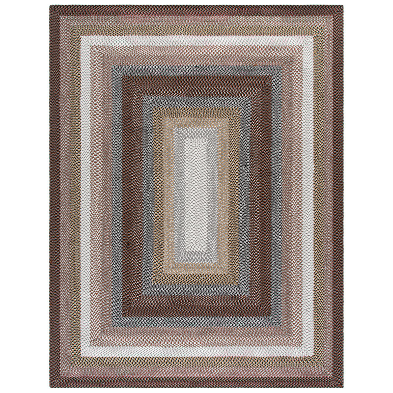 Tapis intérieur / extérieur tressé lavable à la machine, Rectangulaire 8 pi x 10 pi