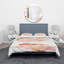 Ensemble abstrait avec pois beige et rouge or rose - Ensemble de housse de couette moderne - Microfibre de polyester-66390087