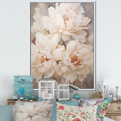 «Beige fragrant Peony Bliss VI», reproduction sur toile