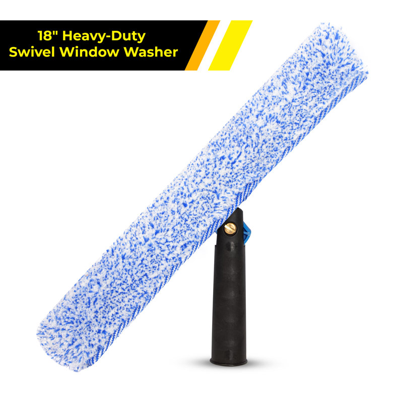 Heavy-Duty Swivel Window Washer, 18" L x 5" W x 1" D