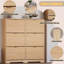 Armoire à chaussures avec 6 tiroirs rabattables, rangement pour chaussures d'entrée cannelé de 46,7 po de largeur, armoire autoportante en bois composite avec tablettes réglables-783619188