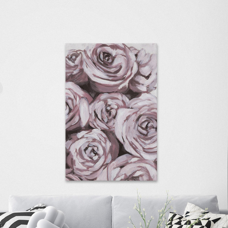 Wrapped Canvas Painting, 91cm H x 61cm W x 3.81cm D, Light Pink