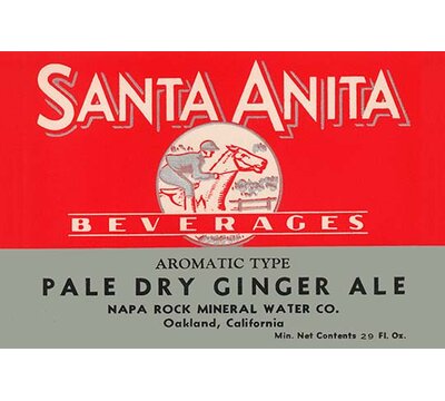 Santa Anita Pale Dry Ginger Ale' Vintage Advertisement -  Buyenlarge, 0-587-33504-1C2436