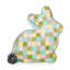 Multi Check Bunny Shaped Throw Pillow