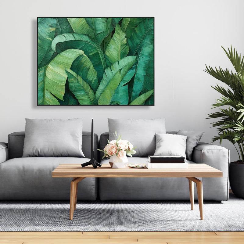 Dense Leaves - Bedroom Framed Canvas - Home Decor Art