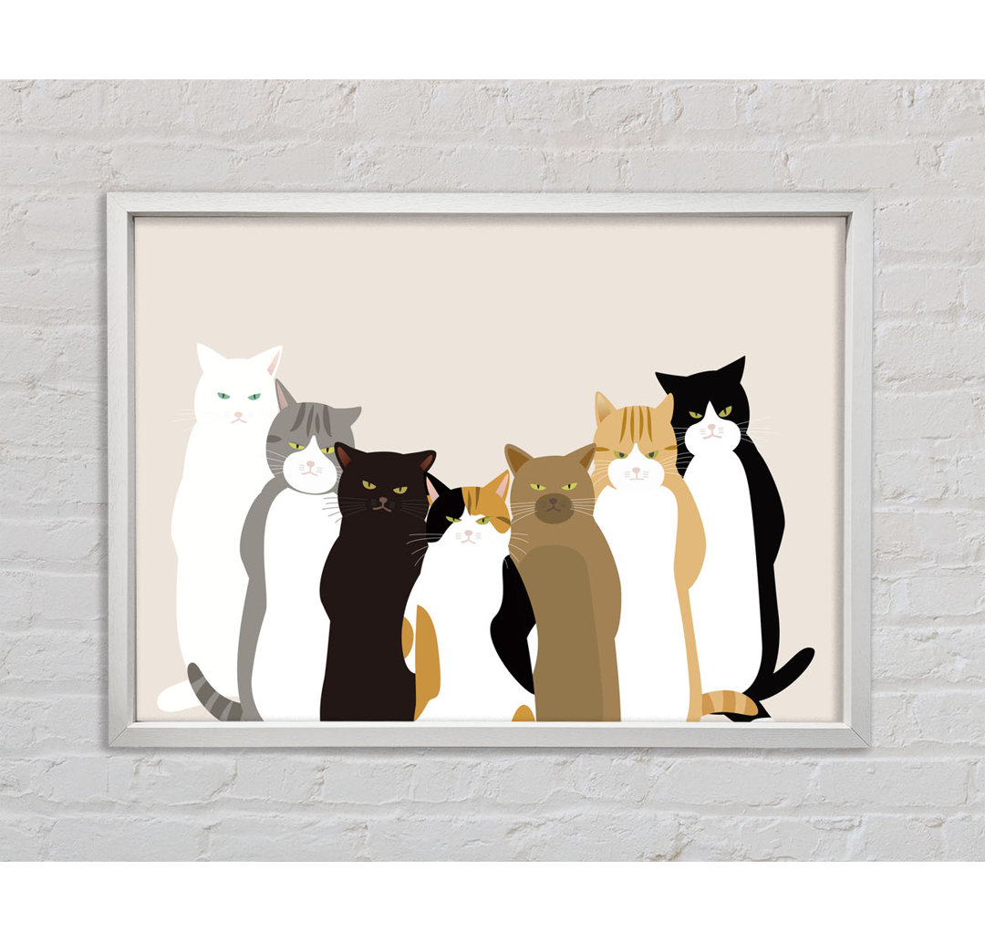 The Cat Crew - Einzelner Bilderrahmen Kunstdrucke auf Leinwand