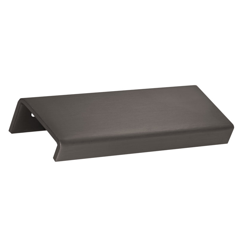 Modern Cabinet Finger Edge Pull, Satin Brass, 11.02