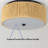 3-light Boho Woven Drum Ceiling Light