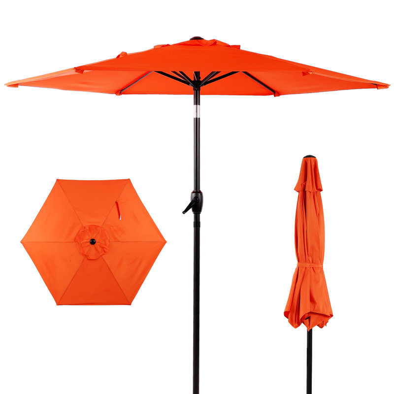 Parasol de marché de 3 m (10 pi), pied non inclus, Orange