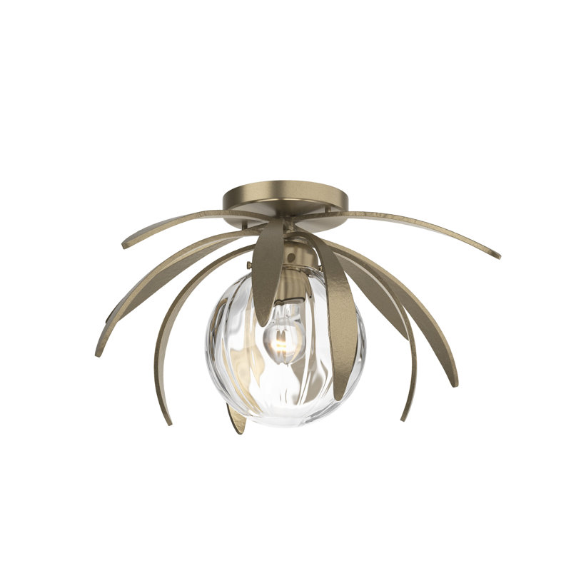 Dahlia 1 - Light Semi Flush Mount, Water Clear, Soft Gold