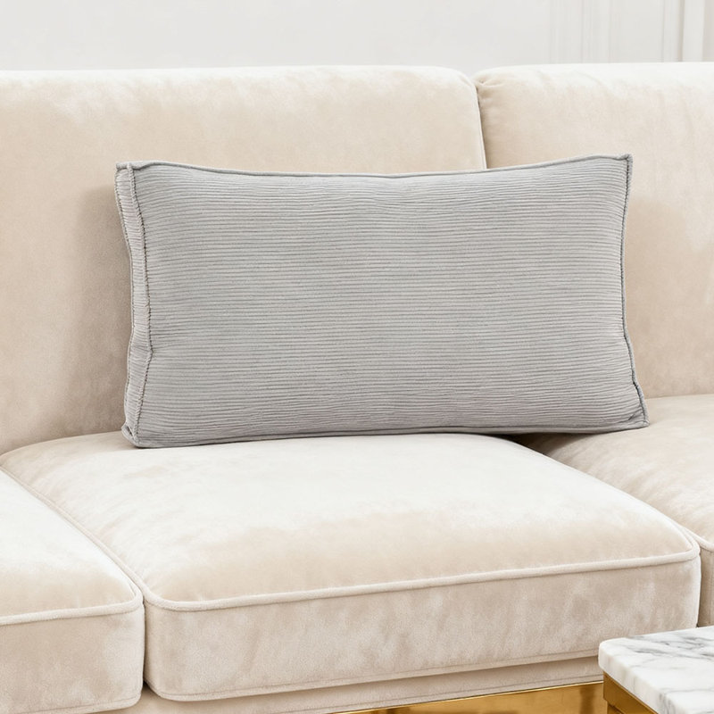 Cotton Backrest Cushion, Rectangle 53cmH x 80cmW, Grey