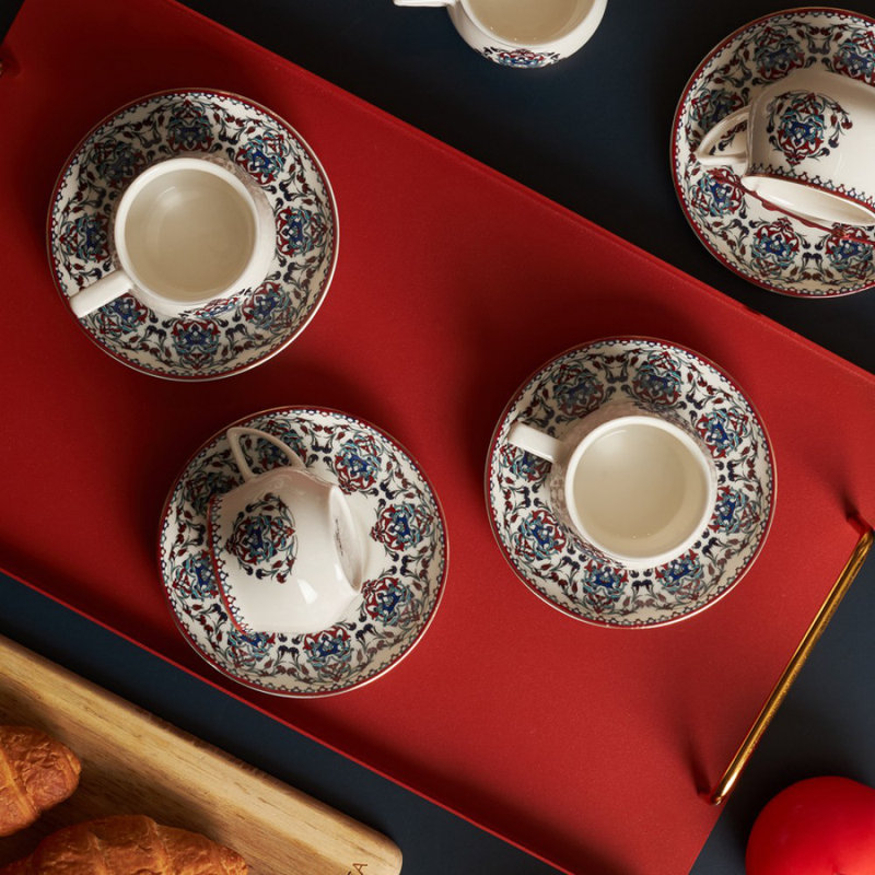 Porcelain Espresso Cup and Saucer