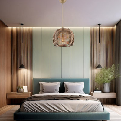 Adjustable Cable Wooden Body Sphere Chandelier