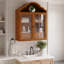 Armoire murale rétro en bois massif avec tiroirs et tablettes Vintage Rustic-1317232652