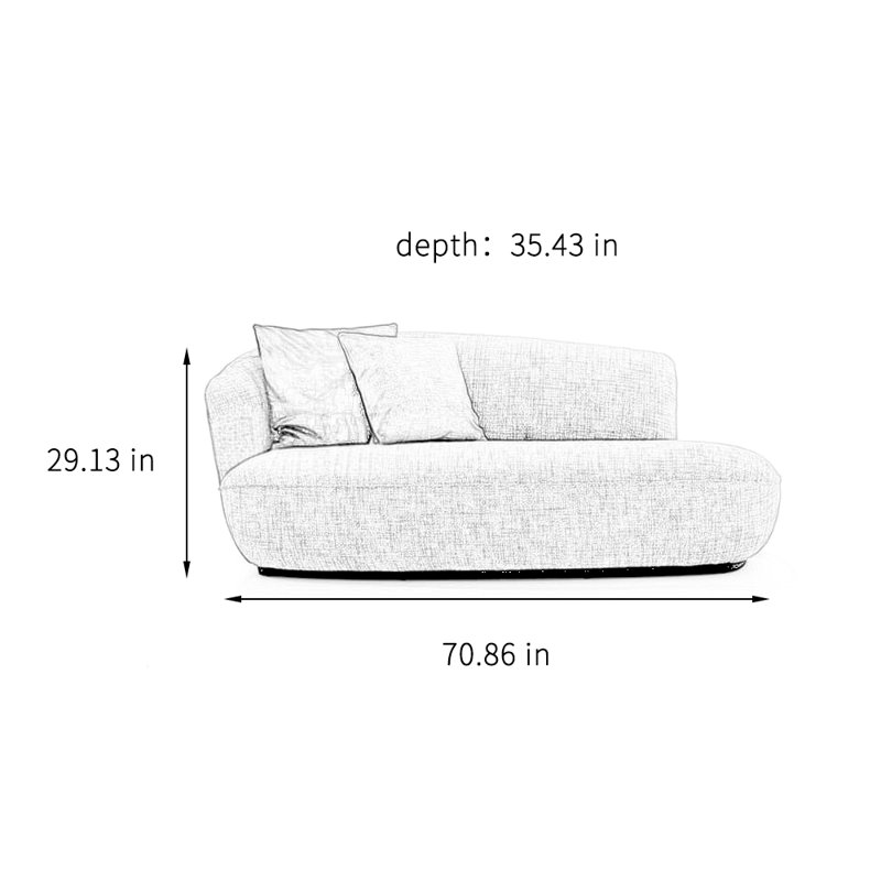 Creative fashion leisure lazy sofa chaise lounge, Left Hand Facing