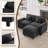Modern Style 69.4" Modular Sofa-1014145118