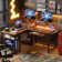 Agathi 60cm W Rectangle L Shaped Computer Desk With Monitor Stand and Cabinet LED Light Gaming Desk With Power Outlet Large Home Office Desk