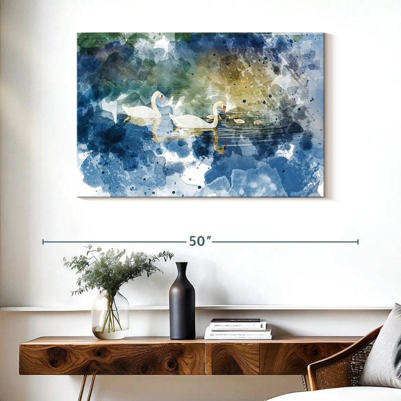 Brampt Wooing Swans, 26" H x 39" W