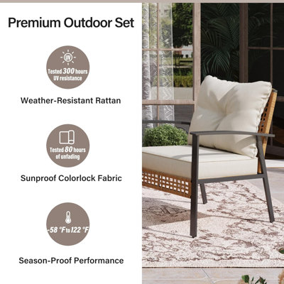 6 - Person Patio Seating Group With Cushions