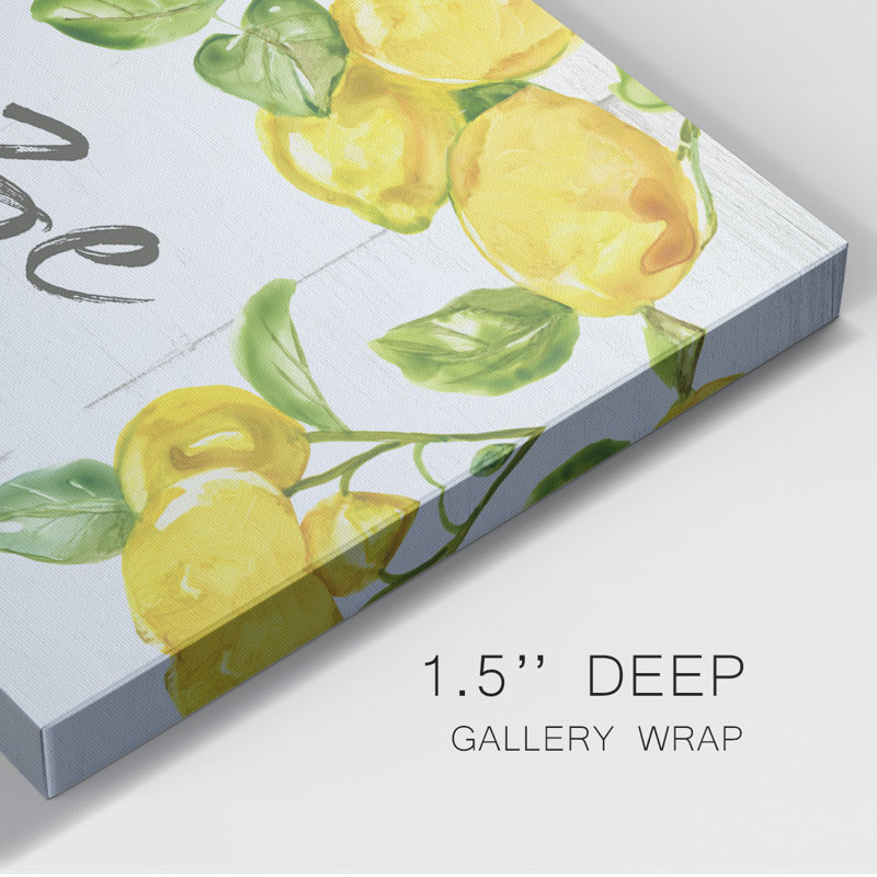 Toile tendue avec châssis Lemon Squeeze Premium - prête à être accrochée, H 40 po x l 60 po