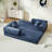 Hartwig Boneless 80"W Convertible Folding Sofa Bed, Corduroy Upholstered King Size Compression Foam Floor Couch In a Box-1353690428