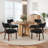 47in Round Dining Table, Farmhouse Kitchen Table with Oak/Walnut/Marble White Finish for Dining Room Kitchen Living Room（Only Table）-1760667840