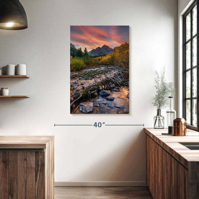 Alvord Creek Near Maroon Bells, 39" H x 26" W