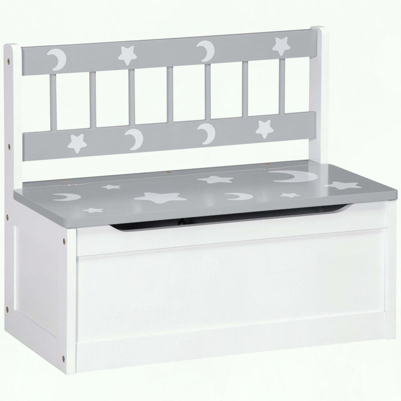 Banc de rangement pour tout-petits avec couvercle de sécurité pour tout-petits