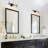 3-Light Dimmable Modern Black/Brass Armed Sconce-1826779135
