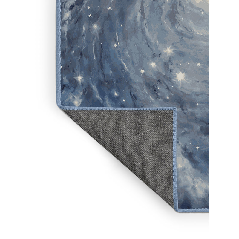 Tapis bleu soyeux et moelleux, Tapis de couloir 2 pi x 4 pi