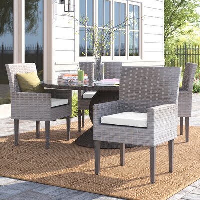 Rockport Patio Dining Armchair with Cushion -  Sol 72 Outdoorâ¢, TKC297b-DC-2x-C-WHITE