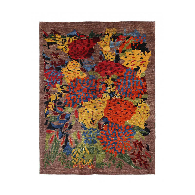 Fine Hand knotted Persian Gabbeh rug 5' X 6'6''