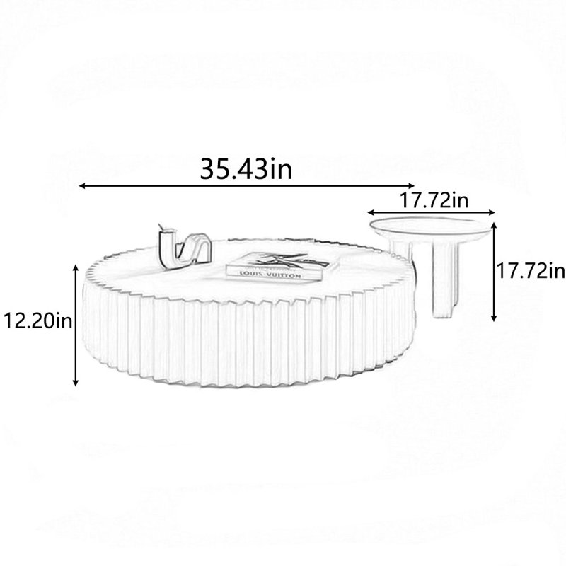 Table basse créative à conception circulaire