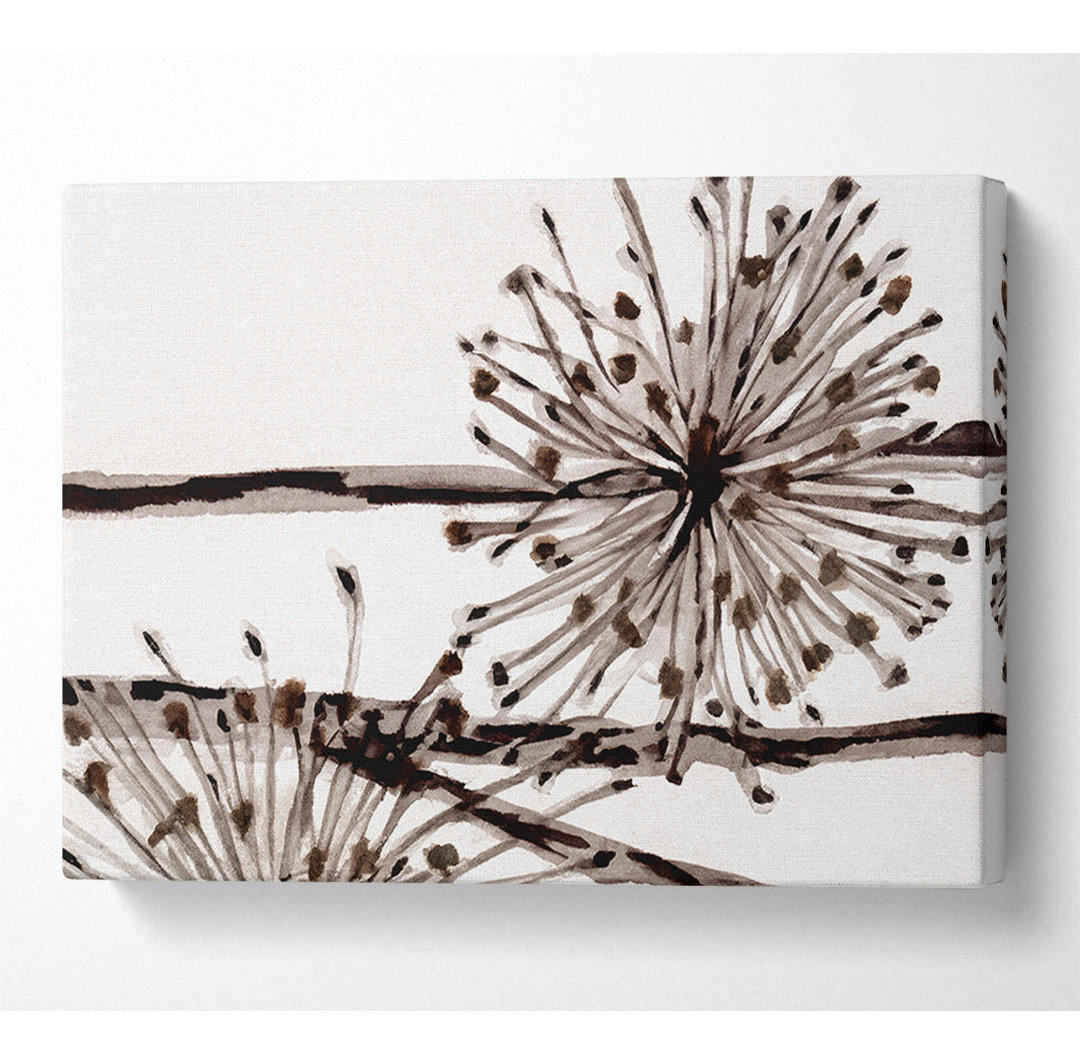 Fleurs De Lis Brown - Kunstdrucke auf Leinwand - Wrapped Canvas