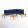 Ensemble de conversation modulaire avec coussins 3 pièces Tempo