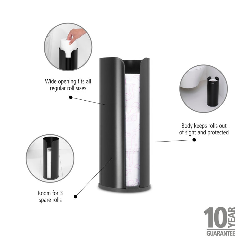 Distributeur de papier hygiénique Brabantia ReNew, Noir mat