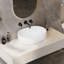 Lavabo de salle de bain ovale en porcelaine vitrifiée 19 po x 14 po