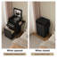Dressing Table with LED Lighted Mirror, Makeup Vanity Desk with Stool and 2 Drawers, 50CM Desktop Vanity Table-1796013346
