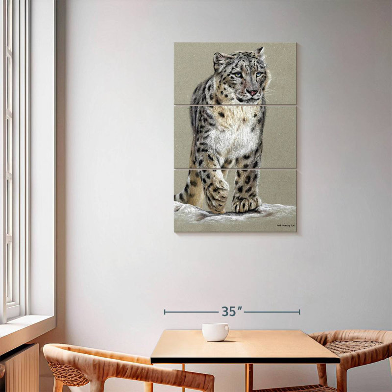 Brampt Snow Leopard II, 57" H x 36" W