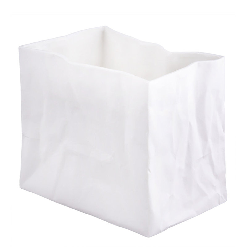 Porcelain Bag, 5.7" H x 6.5" W x 4.5" D