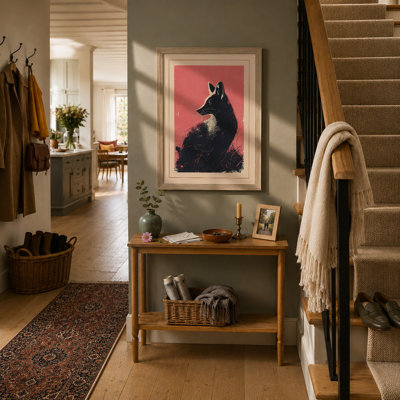 Watchful Fox Boho - Framed Print