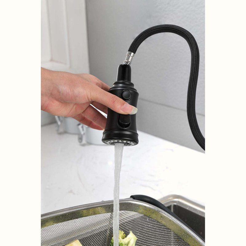 HOOSENG Pull Down Touch Kitchen Faucet, Matte Black