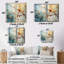 Orange, bleu sarcelle, érable brillant, agate I - art mural orange sur toile-646433413-646433410-646433409